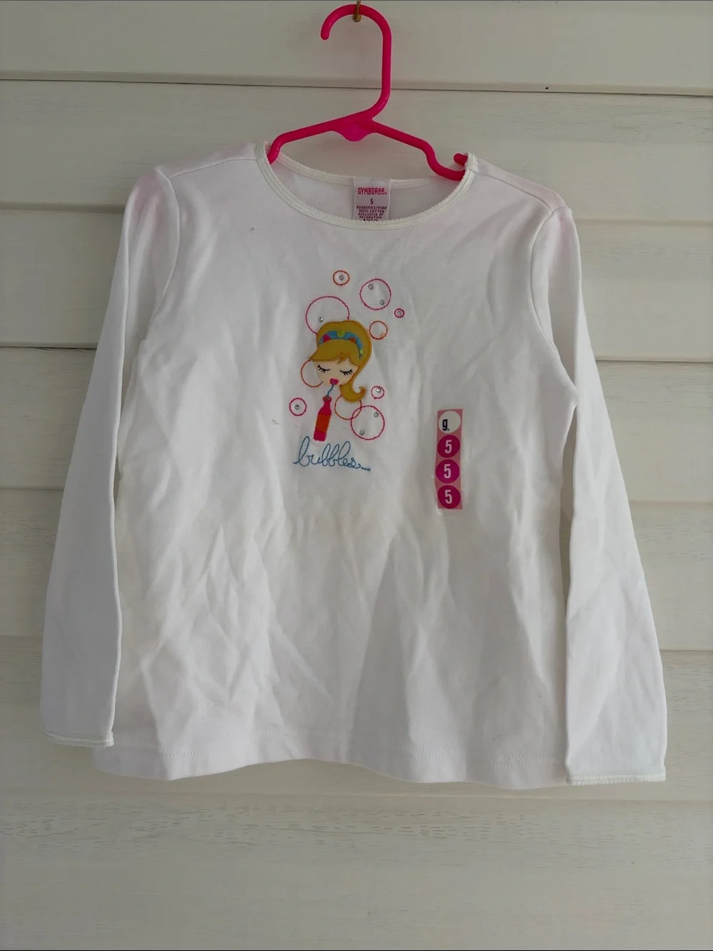 NWT Vintage Y2K Gymboree Girls Set Size 5 Bubbles Top & Embellished Flare Jeans